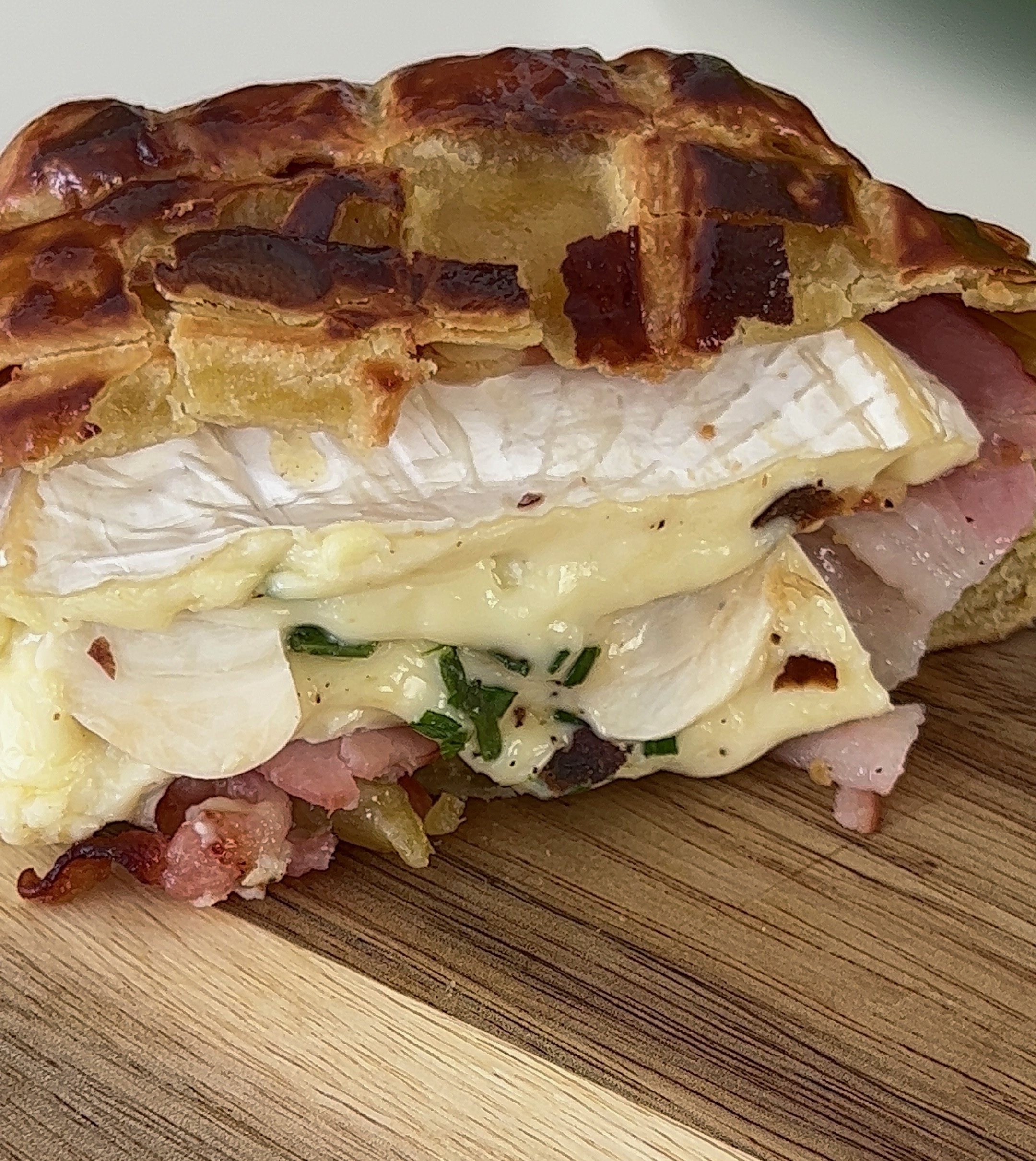 Baked Bacon Camembert puff pastry